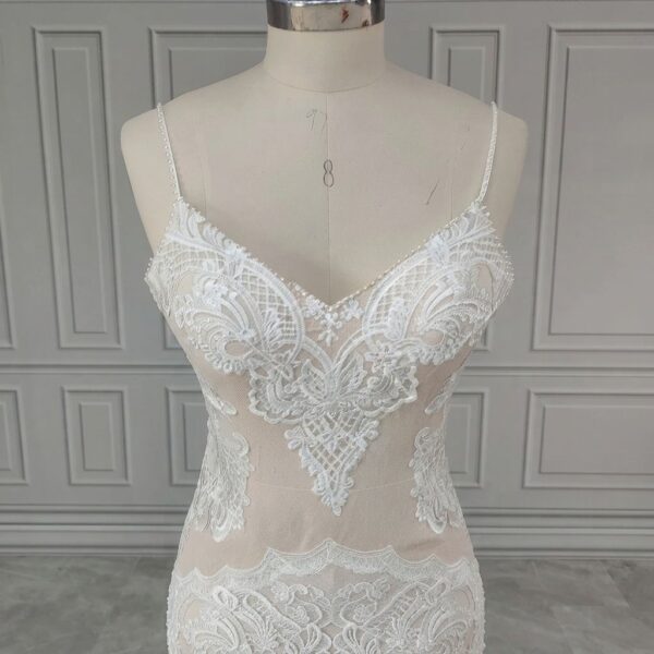Embroidered Lace Wedding Dress Embroidered Lace Wedding Dress