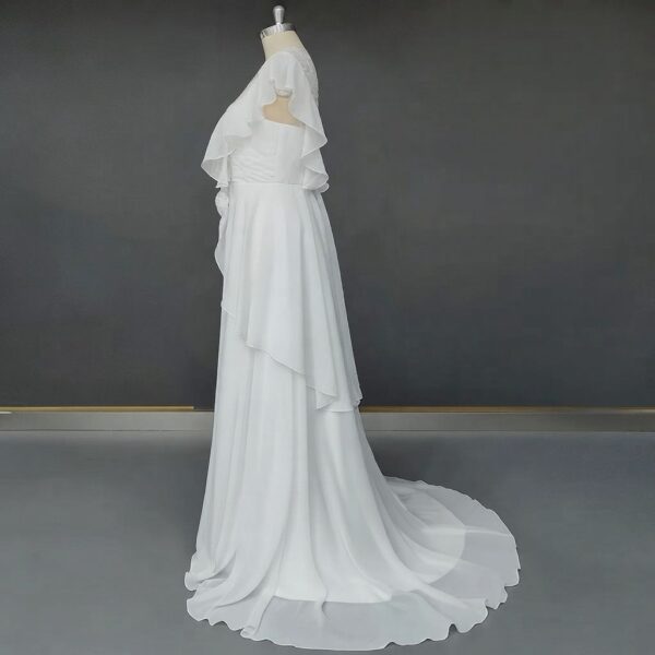 White Chiffon Wedding Dress White Chiffon Wedding Dress