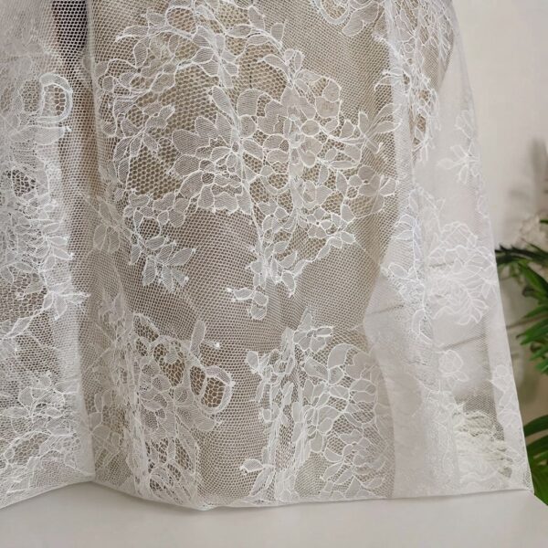White Floral Lace Fabric