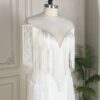 White Fringe Illusion Maxi Dress