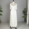White Fringe Maxi Dress