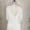 White Fringe Wedding Dress