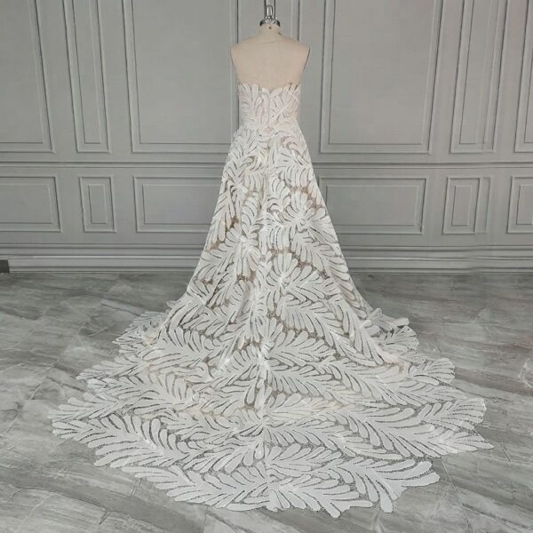 White Leaf Lace Wedding Gown White Leaf Lace Wedding Gown