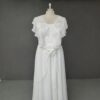 White Ruffled Chiffon Maxi Dress White Ruffled Chiffon Maxi Dress
