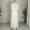 White Tiered Fringe Dress