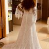 Western Boho Wedding Dress with Detachable Flare Sleeves — customer review photo