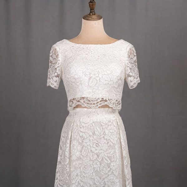 White Lace Two Piece Dress White Lace Two Piece Dress
