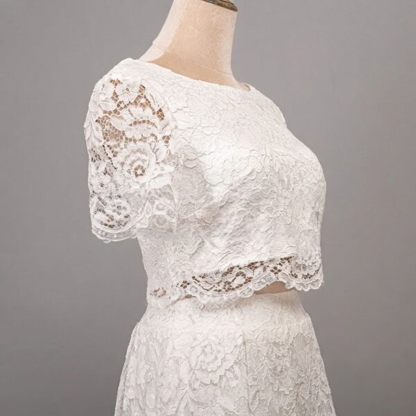 White Lace Two Piece Dress White Lace Two Piece Dress
