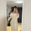 The Golden Hour Gown — Off Shoulder Lace Wedding Dress with Bell Sleeves — customer review photo
