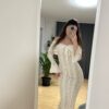 The Golden Hour Gown — Off Shoulder Lace Wedding Dress with Bell Sleeves — customer review photo