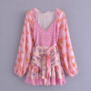 Pink Elegant Boho Dress