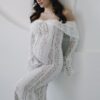 The Golden Hour Gown — Off Shoulder Lace Wedding Dress with Bell Sleeves — customer review photo