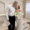 The Golden Hour Gown — Off Shoulder Lace Wedding Dress with Bell Sleeves — customer review photo