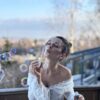 The Golden Hour Gown — Off Shoulder Lace Wedding Dress with Bell Sleeves — customer review photo