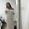 The Golden Hour Gown — Off Shoulder Lace Wedding Dress with Bell Sleeves — customer review photo