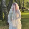 Sevilla Mantilla Lace Wedding Veil – Ivory Cathedral Veil with Floral Eyelash Lace — customer review photo