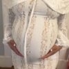 The Golden Hour Gown — Off Shoulder Lace Wedding Dress with Bell Sleeves — customer review photo