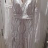 Sandstone Serenade Boho Lace Wedding Dress with Bell Sleeves and Open Back — customer review photo