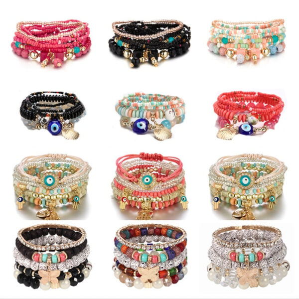 Boho Mystical Eye Bracelet Set