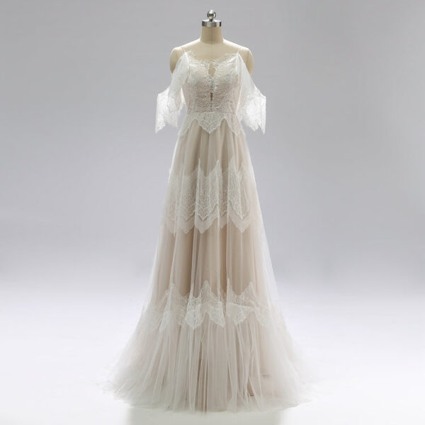 H0b24e1f1c96d4e758e5e2e28b1d46fbf7 Sunset Love Lace Wedding Dress