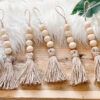 5-Piece Rustic Wood Holiday Table Christmas Ornaments Set