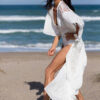 H14aaa492accc49a29b401676e3c55213F Wanderlust Boho Half Sleeve Kimono Beach Cover Up