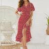 H17425eaedf954388943b3b27f0c7d3fd9 Wildflower Wanderlust V-Neck Short Sleeve Boho Maxi Dress – Spirit & Rebel