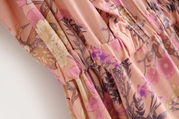 H1a14bf262fd048d2b425a0c2b3d075c9N Floral Whimsy Ruffles Boho Mini Dress