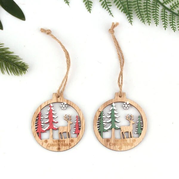 H2a200a1ffa53467482eba77460e995d9C Vintage Wooden Christmas Pendants Ornaments – Spirit & Rebel