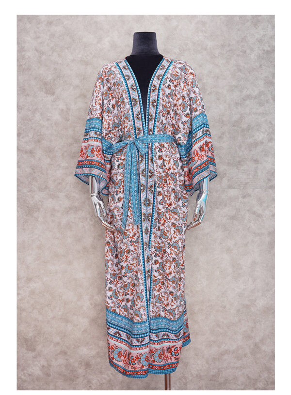 H2e150d545ca5496fa8c48b4eb1055db6F Wanderlust Boho Half Sleeve Kimono Beach Cover Up