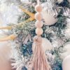 5-Piece Rustic Wood Holiday Table Christmas Ornaments Set