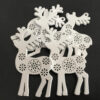 Festive Delight: 10-Piece White & Red Wooden Christmas Boho Ornaments Set – Spirit & Rebel
