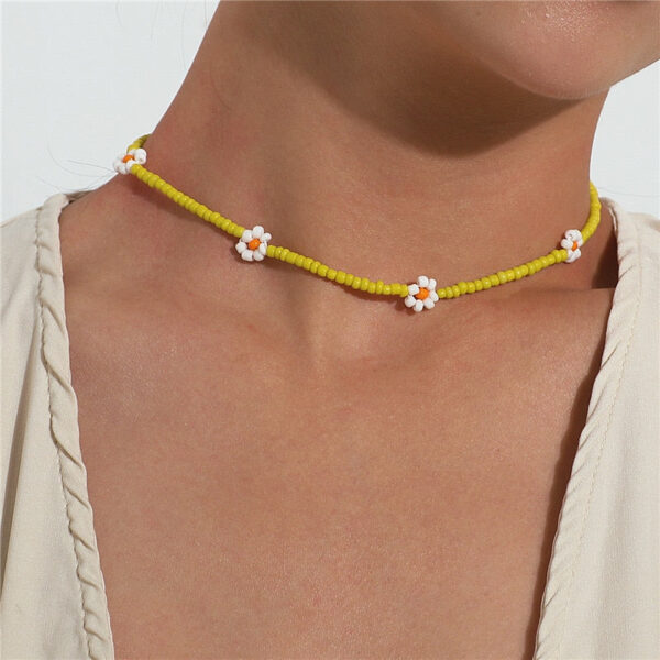 Sweet Daisy Boho Handmade Beaded Necklace – Spirit & Rebel