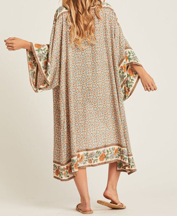 H3db30e396fbb49ed91252c3da3225fc82 Wanderlust Boho Half Sleeve Kimono Beach Cover Up