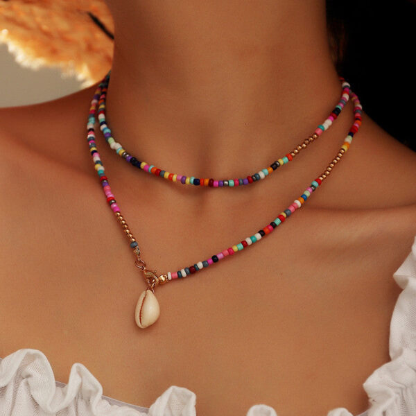 H3dfdb9d6c0314fa19be8e9f03b40408bs Bohemian Shell Choker Necklace