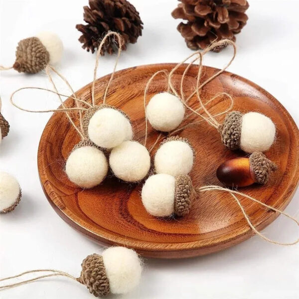 6-Piece Wool Felt Christmas Tree Ornament Set