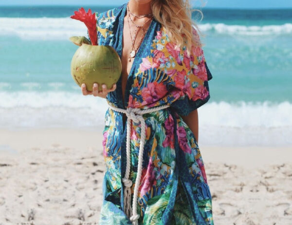 H4a08f7021e2e42ffa6538f611e58cbf3f Wanderlust Boho Half Sleeve Kimono Beach Cover Up