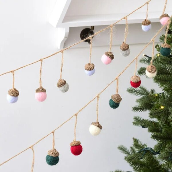 6-Piece Wool Felt Christmas Tree Ornament Set