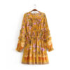 H4b8553e5a6ce4c58bf76933e01029c880 Floral Whimsy Ruffles Boho Mini Dress