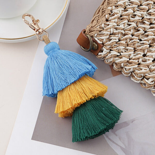 H4ca8dc1f75da45ea89d7b4afc8834806Q Premium Boho Tassel Keychain