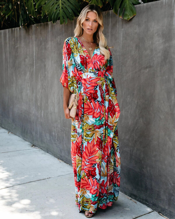 H4fdbddba16ef4469a1c3c774932e307aV Wanderlust Boho Half Sleeve Kimono Beach Cover Up