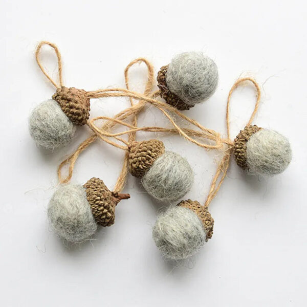 6-Piece Wool Felt Christmas Tree Ornament Set