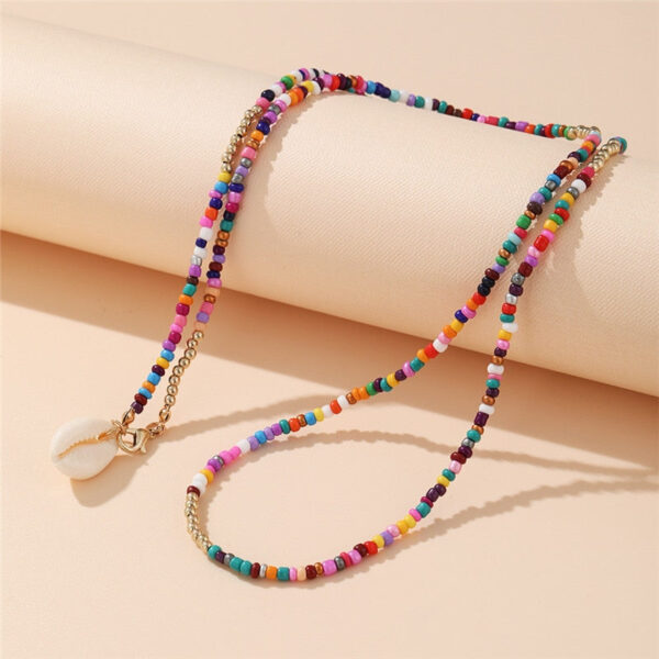 H758aaa03e5884c16ad7c686261e1a857L Bohemian Shell Choker Necklace