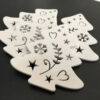 Festive Delight: 10-Piece White & Red Wooden Christmas Boho Ornaments Set – Spirit & Rebel