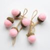 6-Piece Wool Felt Christmas Tree Ornament Set