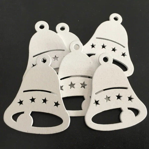 Festive Delight: 10-Piece White & Red Wooden Christmas Boho Ornaments Set – Spirit & Rebel