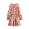 H8dab1c6d7f34450c9574b0cde735dea96 Floral Whimsy Ruffles Boho Mini Dress