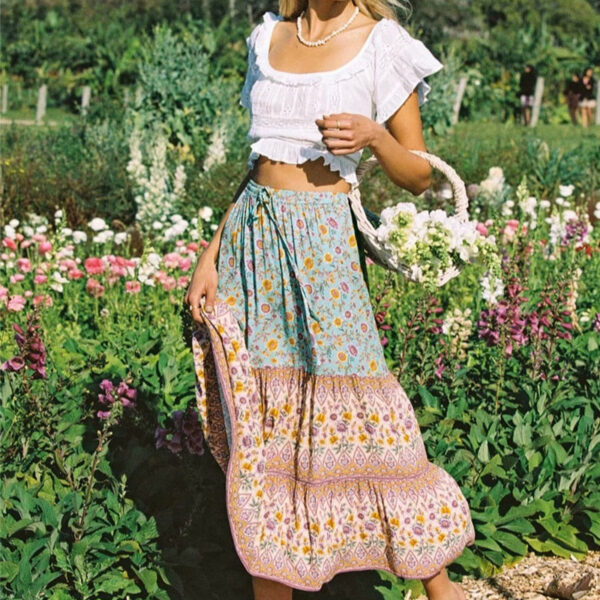Free Spirit Floral Boho Maxi Skirt – Spirit & Rebel
