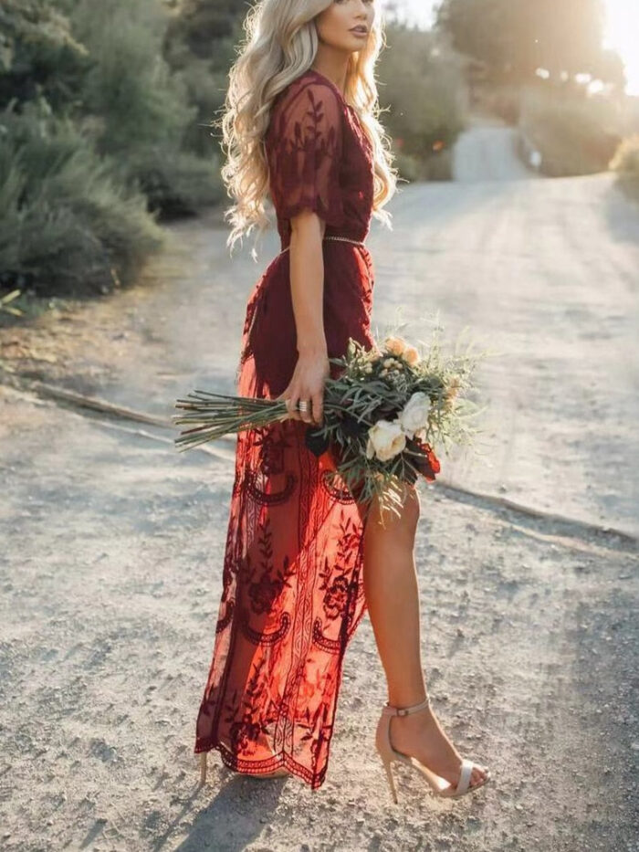 Lace Goddess Boho Maxi Dress