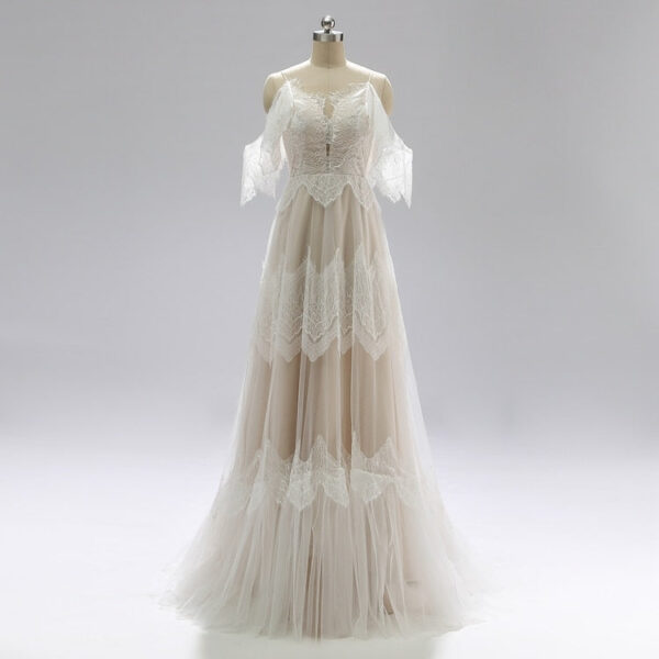 H99c64cb65424485f9c879a97875bfe17o Sunset Love Lace Wedding Dress